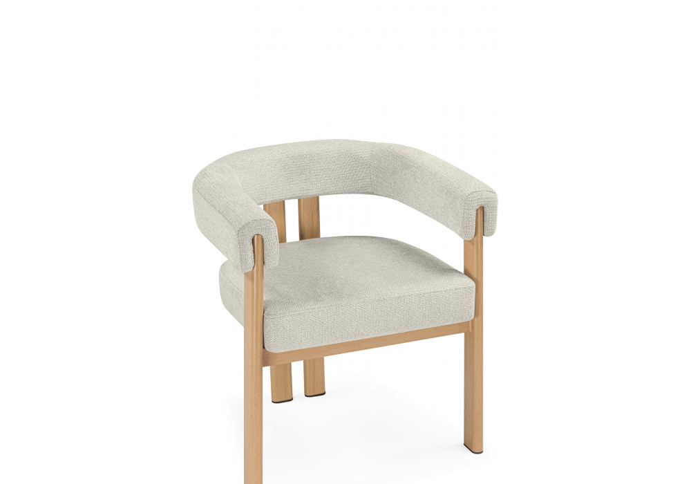 фото стул на металлокаркасе woodville selma бежевый / бук 15941 | 220svet.ru