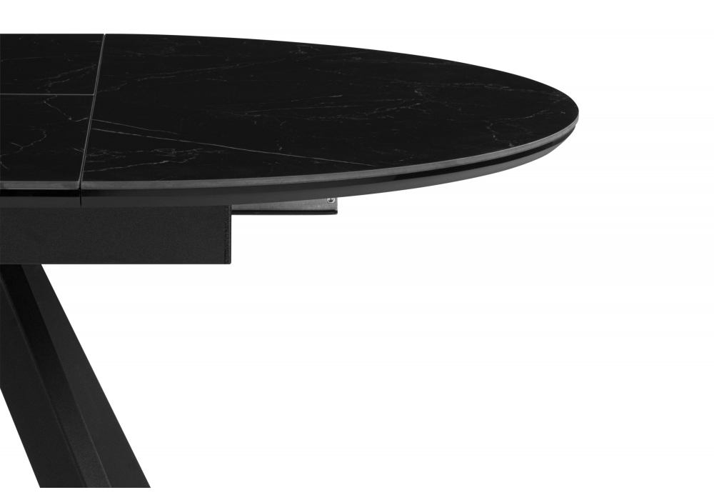 фото керамический стол раскладной woodville трейси 90 shakespeare  черный 664949 | 220svet.ru