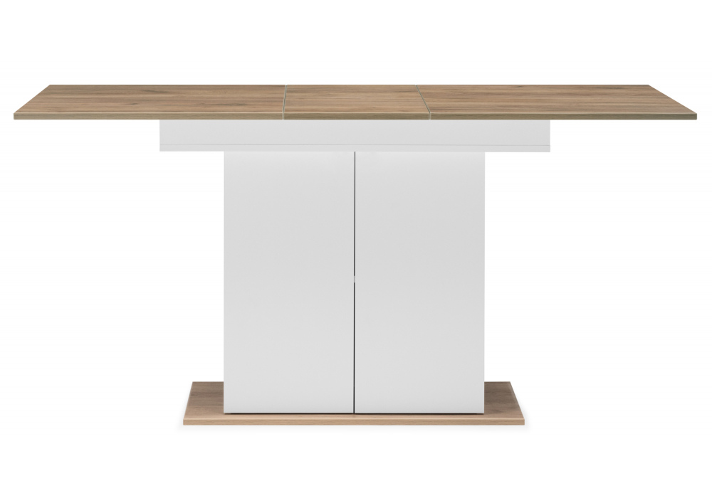 фото стол деревянный раскладной woodville carla белый / крафт золотой 621111 | 220svet.ru