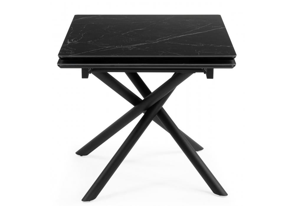 фото керамический стол 140(200)х80 раскладной woodville мэриан shakespeare black / черный 625723 | 220svet.ru