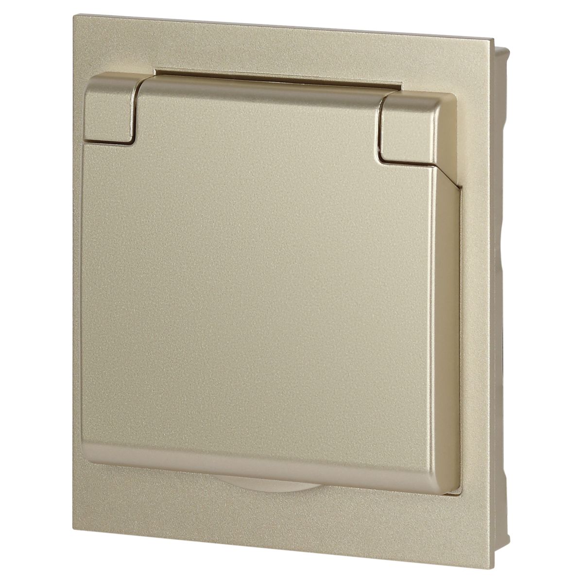 фото розетка эра arktik 16-2103-04 с заземлением 2p+e schuko со шторками с крышкой 16а-250в шампань б0070437 | 220svet.ru