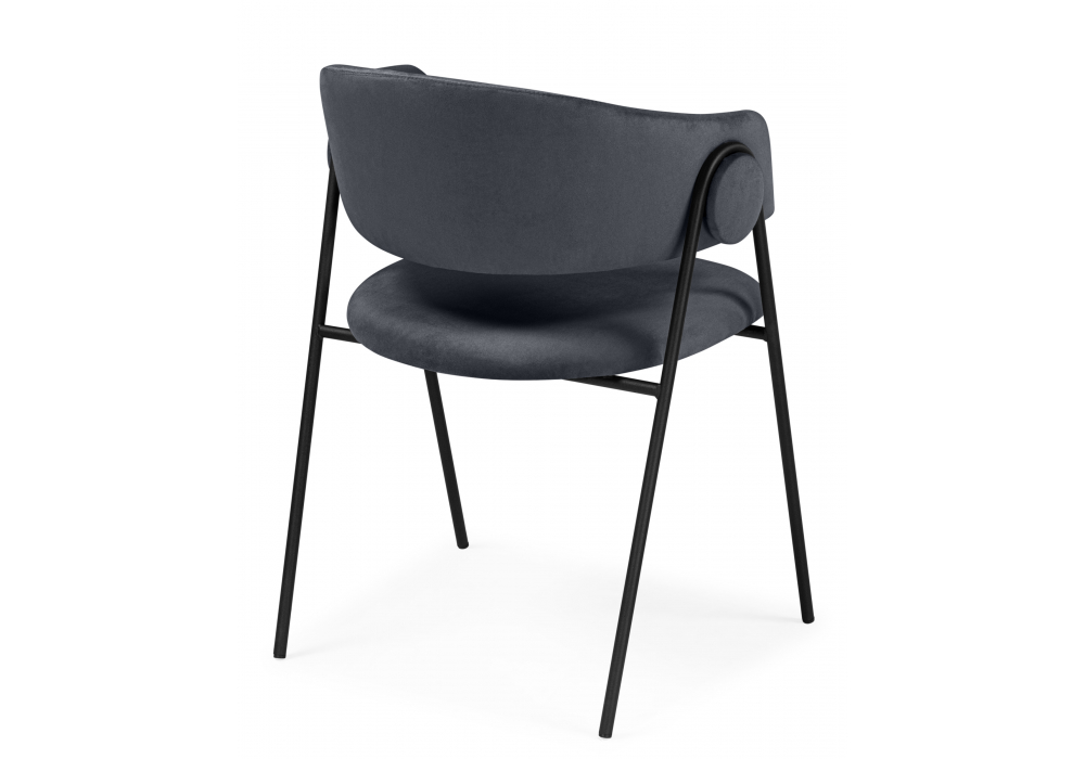 фото стул на металлокаркасе woodville криспиан темно-серый / черный 619202 | 220svet.ru