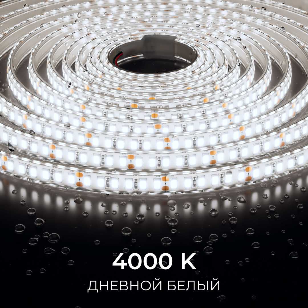фото светодиодная лента apeyron 12w/m 180led/m 2835smd дневной белый 5m 00-448 | 220svet.ru