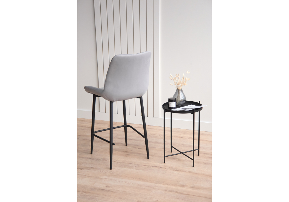 фото барный стул woodville седа светло-серый / черный 632583 | 220svet.ru