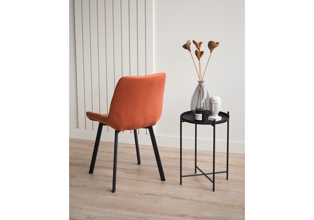 фото стул на металлокаркасе woodville челси п терракотовый (zd 432) / черный np 632519 | 220svet.ru