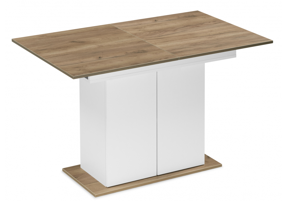 фото стол деревянный раскладной woodville carla белый / крафт золотой 621111 | 220svet.ru