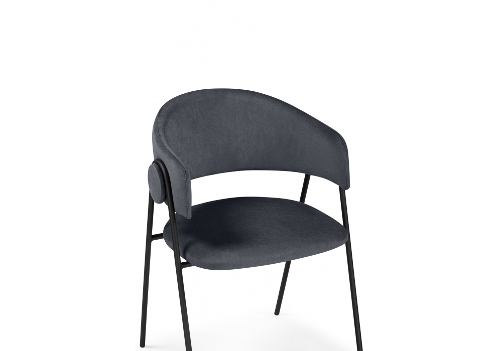 фото стул на металлокаркасе woodville криспиан темно-серый / черный 619202 | 220svet.ru