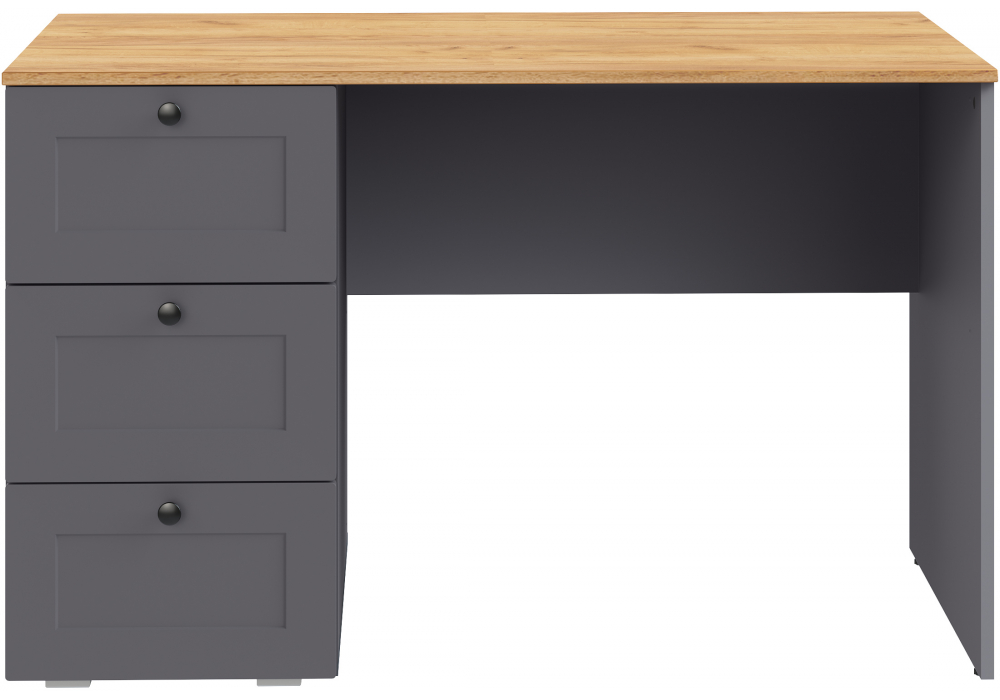 фото письменный стол woodville опра серый графит / дуб золотой craft 676811 | 220svet.ru