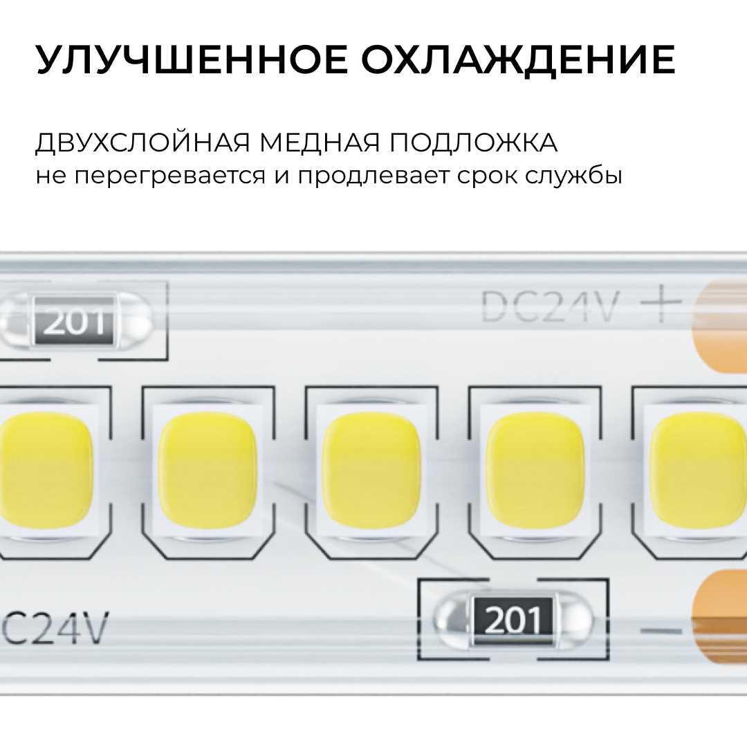 фото светодиодная лента apeyron 14,4w/m 240led/m 2835smd холодный белый 5m 00-505 | 220svet.ru