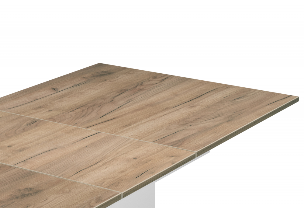 фото стол деревянный раскладной woodville carla белый / крафт золотой 621111 | 220svet.ru