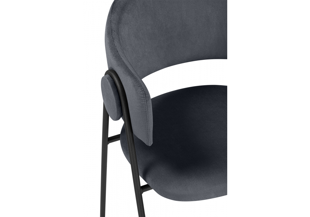 фото стул на металлокаркасе woodville криспиан темно-серый / черный 619202 | 220svet.ru