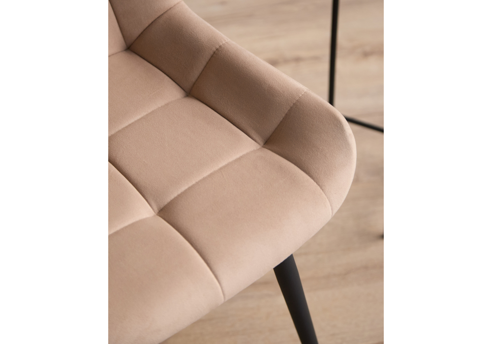 фото стул на металлокаркасе woodville челси к бежевый (zd 210) / черный np 632473 | 220svet.ru