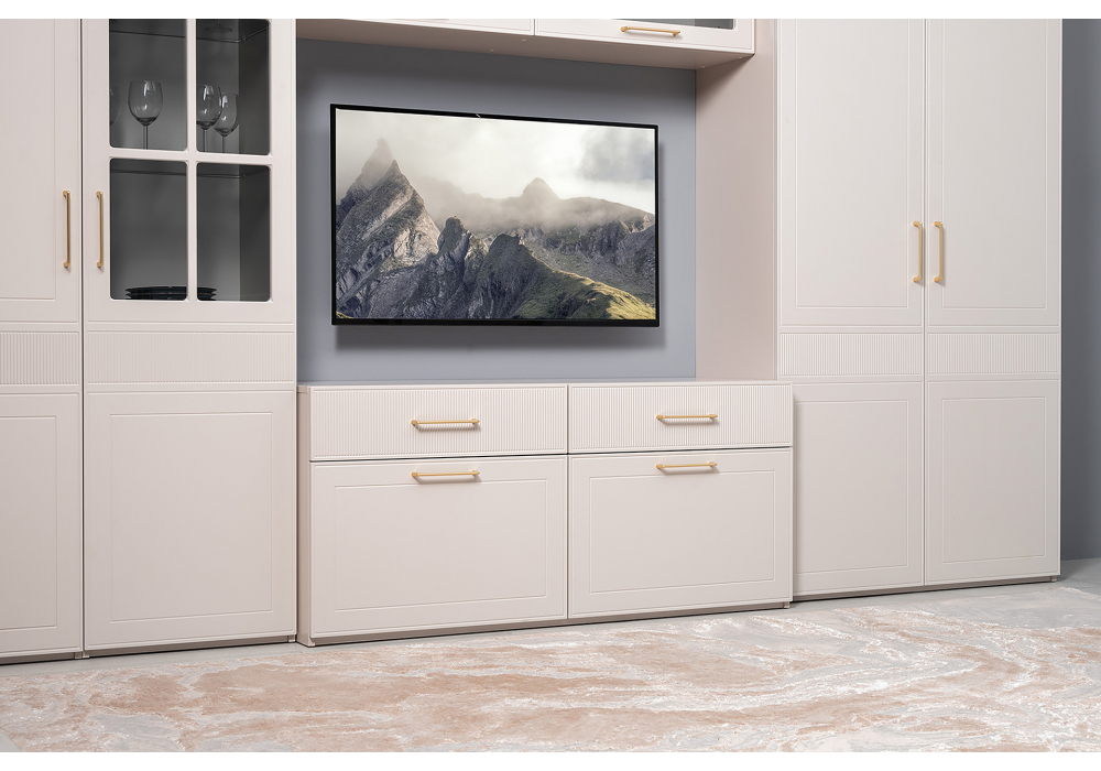 фото тв-тумба woodville таринис кашемир / моно керамика / белый шагрень 676813 | 220svet.ru