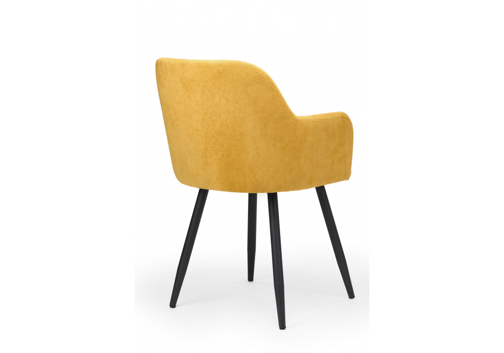 фото стул на металлокаркасе поворотный woodville инфини 360 горчичный /черный 631758 | 220svet.ru