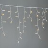Миниатюра фото гирлянда бахрома 3,1 x 0,5 м тепло-белая 220в, 120 led, провод белый каучук 2,3мм, ip65 ltc eco120-8-2ww | 220svet.ru