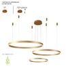 Миниатюра фото подвесная светодиодная люстра crystal lux muchos sp158w led gold | 220svet.ru