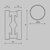 Миниатюра фото шинопровод магнитный круглый накладной/подвесной maytoni busbar trunkings flarity trx154-r-d800-pt | 220svet.ru