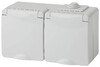Миниатюра фото розетка эра 2х2p e ip65 со шторками 16a 250v 11-2604-03 б0035992 | 220svet.ru