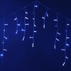 Миниатюра фото гирлянда бахрома с колпачком 3,2x0,9м синяя с мерцанием белого диода 220в провод прозрачный ip65 ltc pil180blwcap-10-2b | 220svet.ru