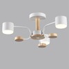Миниатюра фото светильник потолочный lumion lilita 8157/3c белый/дерево | 220svet.ru