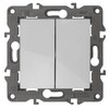 Миниатюра фото переключатель двухклавишный эра 10ax 250v 14-1106-01 б0034243 | 220svet.ru