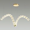 Миниатюра фото подвесная люстра линейная odeon light crystal 5008/92l золотой | 220svet.ru