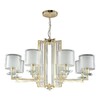 Миниатюра фото подвесная люстра crystal lux sp-pl8 gold/white | 220svet.ru