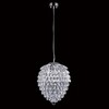 Миниатюра фото подвесной светильник crystal lux charme sp3+3 led chrome/transparent | 220svet.ru