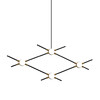 Миниатюра фото люстра molecular 4 black/gold | 220svet.ru