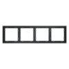 Миниатюра фото рамка пластиковая на 4 поста voltum s70 vls100407 (графит) | 220svet.ru