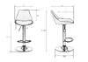 Миниатюра фото стул барный набор 2шт dobrin rocky lm-3000-n_ch-m_el-white-11444 | 220svet.ru