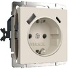 Миниатюра фото розетка с заземлением, шторками и usb тип a+c werkel айвори матовый w1171762 4690389213274 | 220svet.ru