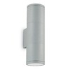 Миниатюра фото уличный настенный светильник ideal lux gun ap2 small grigio | 220svet.ru