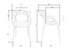 Миниатюра фото стул обеденный набор 4шт dobrin masters lmzl-pp601-n4_p-gr-03-12188 | 220svet.ru