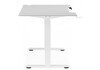 Миниатюра фото компьютерный стол с подъемным механизмом woodville маркос 140х80 тауп / белый 614608 | 220svet.ru