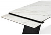 Миниатюра фото керамический стол раскладной 160(220)х89 woodville вейв белый с прожилками gilt white / черный 626007 | 220svet.ru