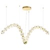 Миниатюра фото подвесная люстра линейная odeon light crystal 5008/92l золотой | 220svet.ru