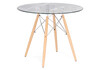 Миниатюра фото стол стеклянный woodville pt-151 80х80х76 clear glass / wood 15486 | 220svet.ru