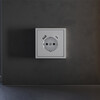 Миниатюра фото накладка для розетки с заземлением и защитными шторками, с usb a+c voltum s70 vls001016 (серый) | 220svet.ru