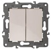 Миниатюра фото выключатель двухклавишный эра 10ax 250v 14-1104-02 б0034231 | 220svet.ru