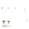 Миниатюра фото подвесной светодиодный светильник loft it thread 10388b brass | 220svet.ru