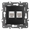 Миниатюра фото розетка информационная 2xrj45 эра 14-3108-05 б0034312 | 220svet.ru