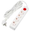 Миниатюра фото удлинитель uniel ultra 4гн х 5м с/з s-gcu4-5b white ul-00010024 | 220svet.ru