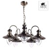 Миниатюра фото подвесная люстра arte lamp fisherman a5518lm-5ab | 220svet.ru
