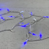 Миниатюра фото гирлянда нить с колпачком 10м синяя с мерцанием белого диода 24в, 100 led, провод прозрачный пвх, ip65 ltc pst100blwcap-10-1b | 220svet.ru