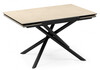 Миниатюра фото керамический стол раскладной woodville мэриан 120(180)х80 okara light yellow / черный 664959 | 220svet.ru