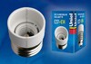 Миниатюра фото переходник с цоколя е27 на е14 (06471) uniel lh27-14l | 220svet.ru