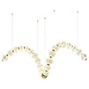 Миниатюра фото подвесная люстра линейная odeon light crystal 5008/92l золотой | 220svet.ru