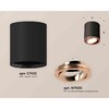 Миниатюра фото комплект накладного светильника ambrella light techno spot xs7422004 sbk/ppg черный песок/золото розовое полированное (c7422, n7005) | 220svet.ru