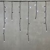 Миниатюра фото гирлянда бахрома 3,1 x 0,5 м белая 24в, 150 led, провод черный пвх, ip54 ltc pil150-11-1w | 220svet.ru